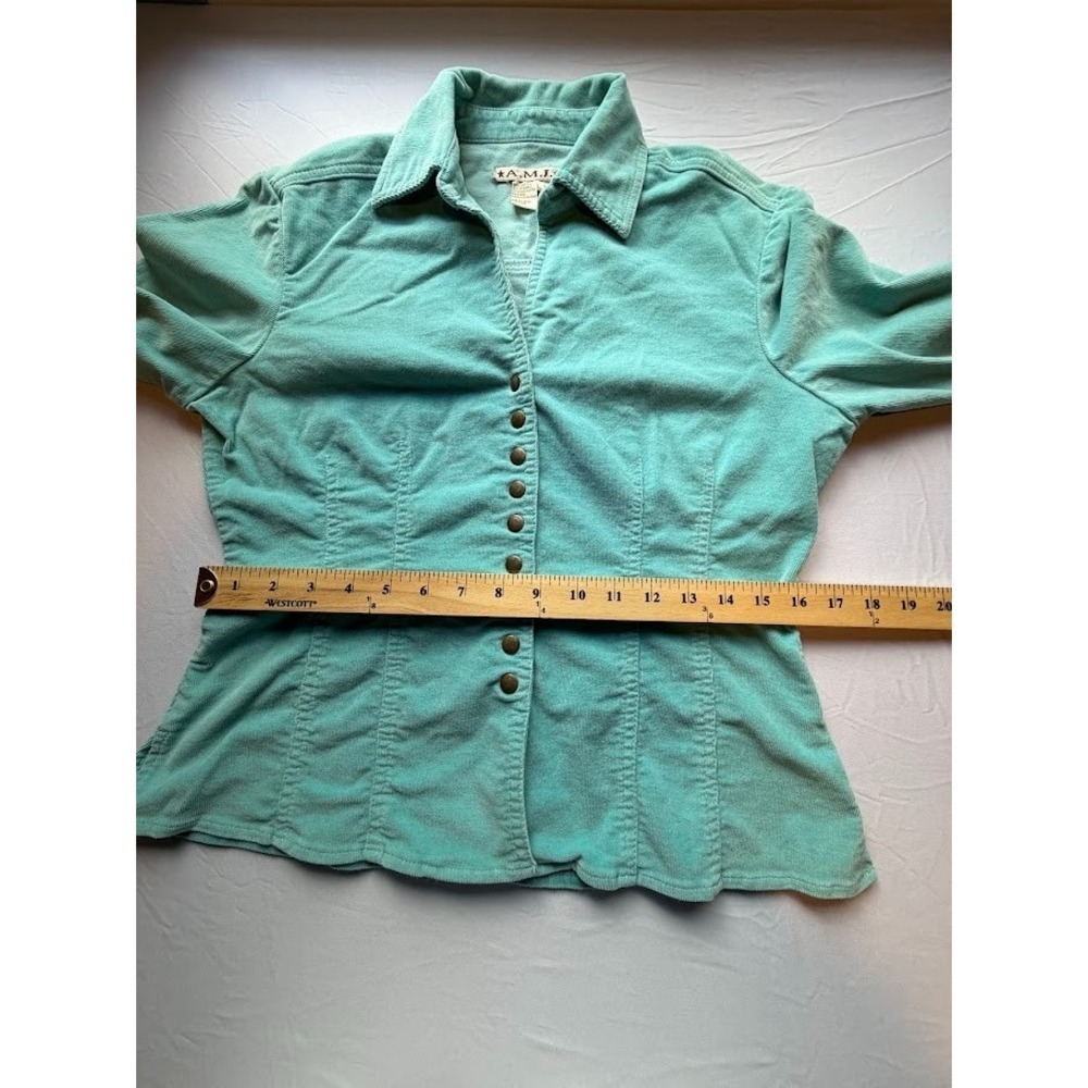 Y2K Women's Corduroy Snap Front Shirt by A.M.I. - Size Small - Picture 7 of 8